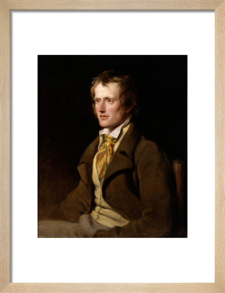 John clare portrait print (art print, small, natural frame)