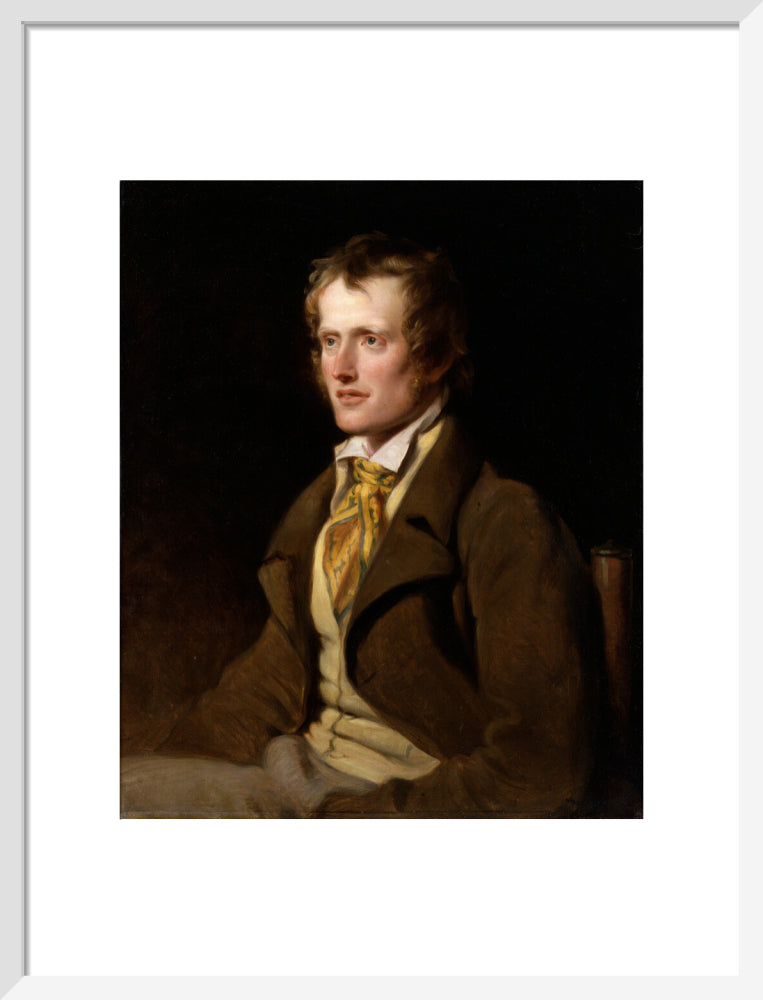 John clare portrait print (art print, medium, white frame)
