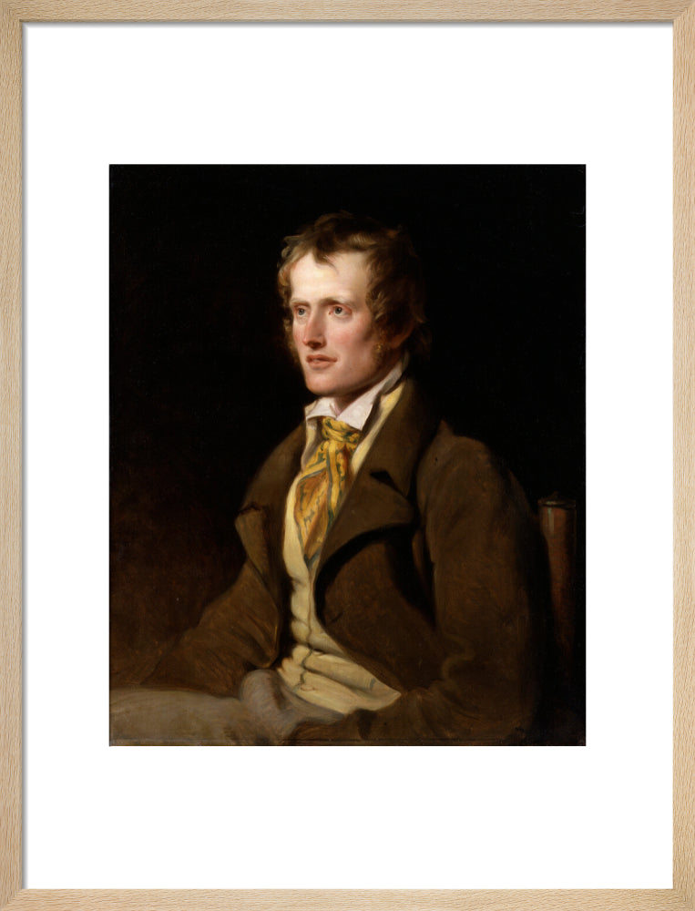 John clare portrait print (art print, medium, natural frame)
