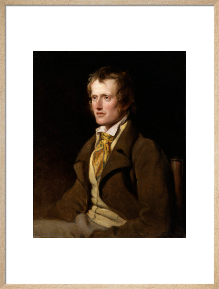 John clare portrait print (art print, large, natural frame)