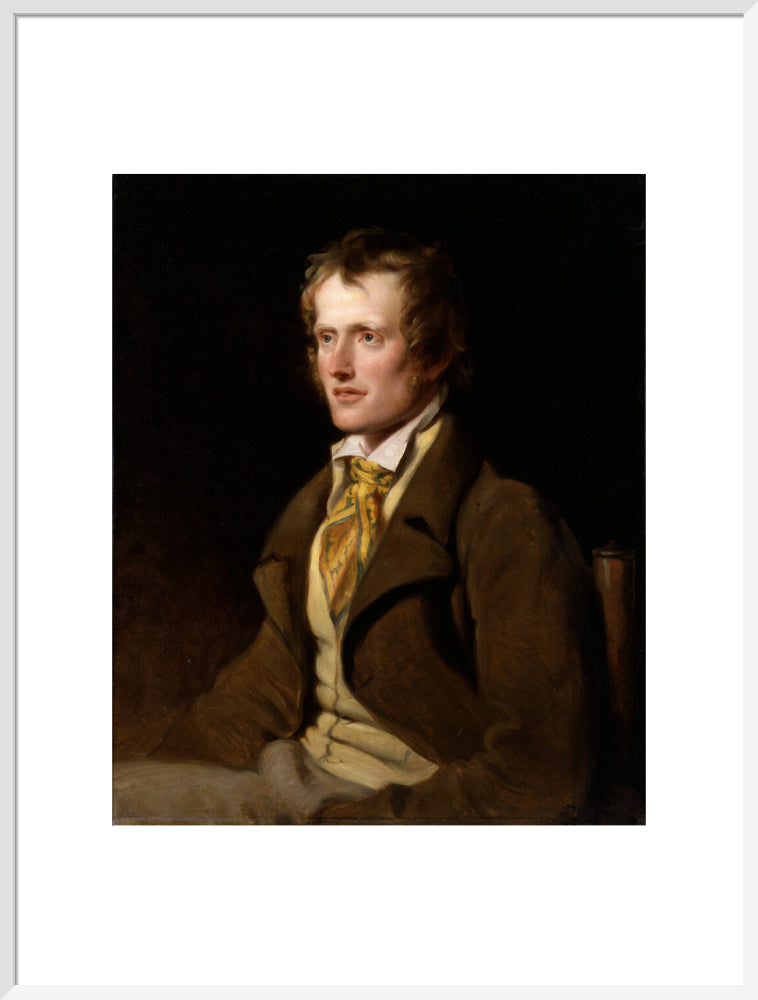John clare portrait print (art print, extra large, white frame)