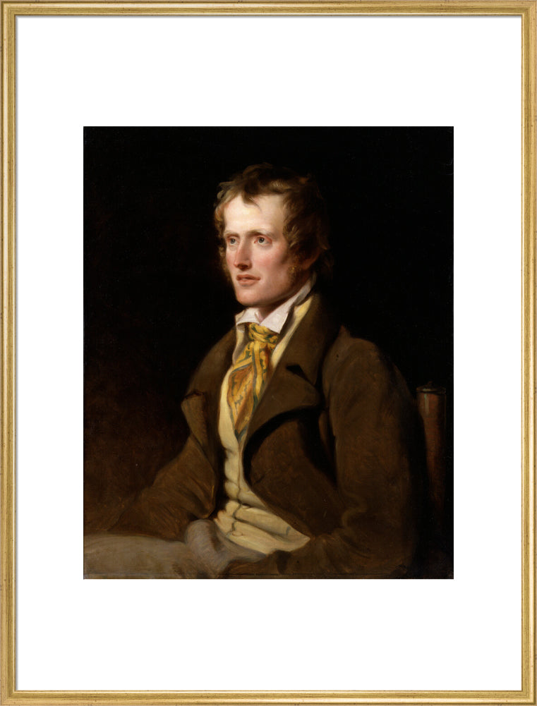John clare portrait print (art print, extra large, gold frame)