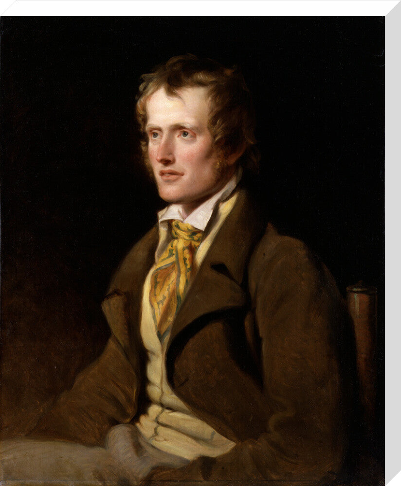 John clare portrait print (stretched canvas, large, no frame)