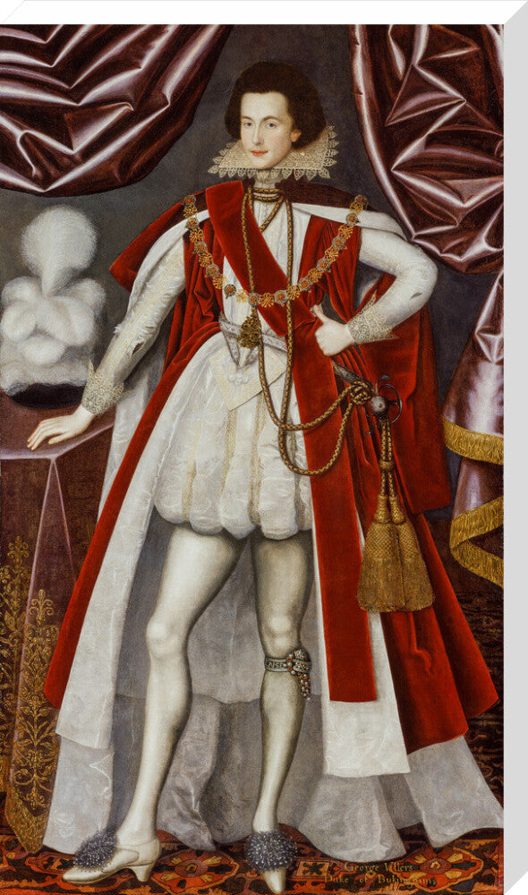 George villiers, 1st duke of buckingham portrait print (stretched canvas, extra large, no frame)