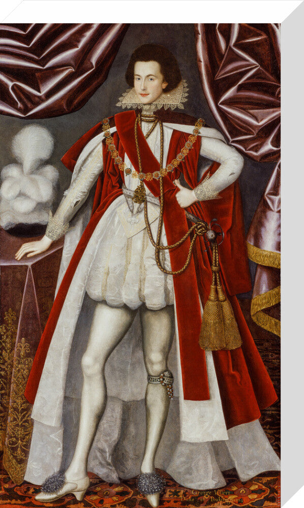 George villiers, 1st duke of buckingham portrait print (stretched canvas, medium, no frame)