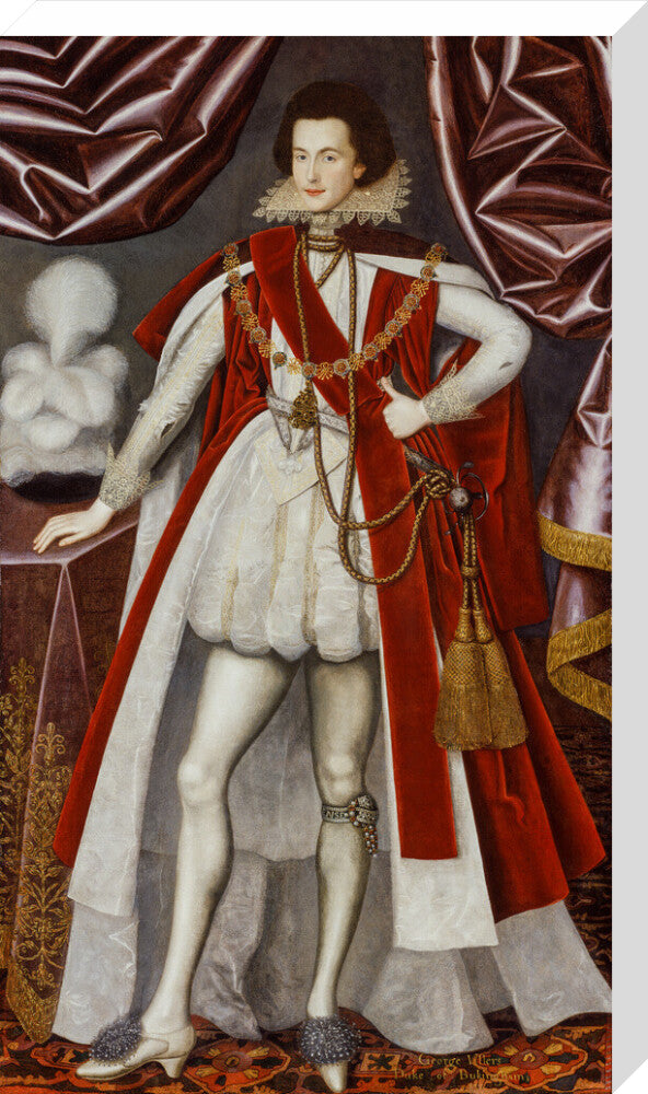George villiers, 1st duke of buckingham portrait print (stretched canvas, large, no frame)