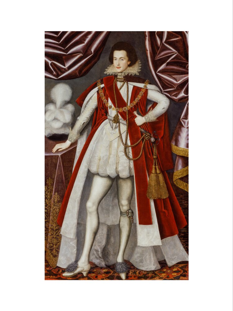 George villiers, 1st duke of buckingham portrait print (art print, small, no frame)