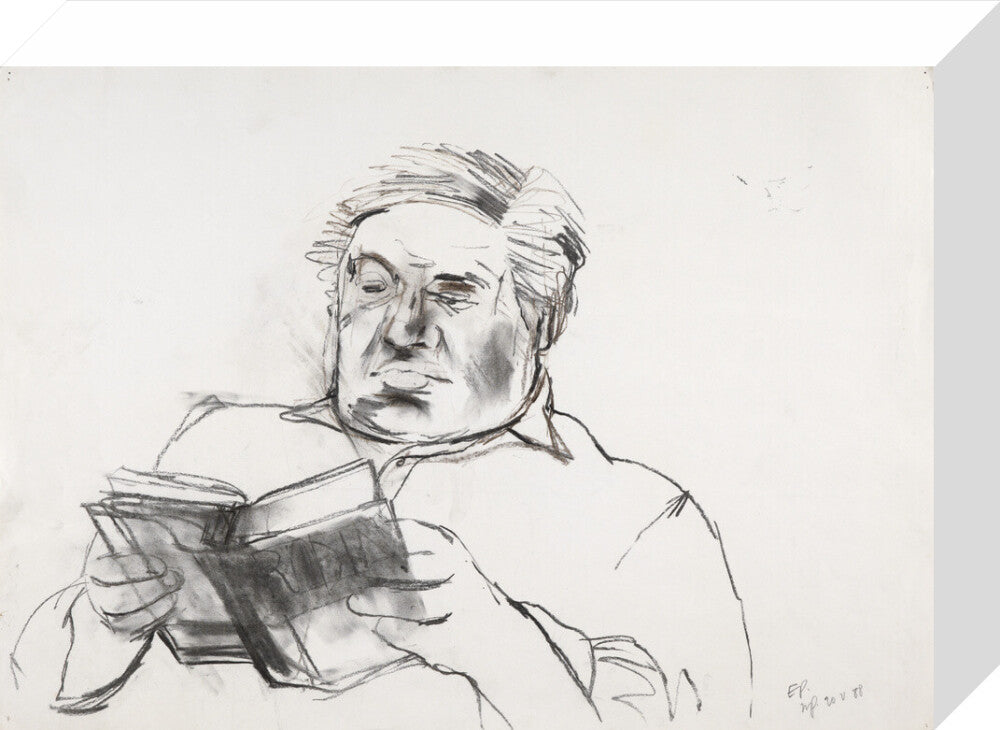 Sir eduardo paolozzi portrait print (stretched canvas, small, no frame)