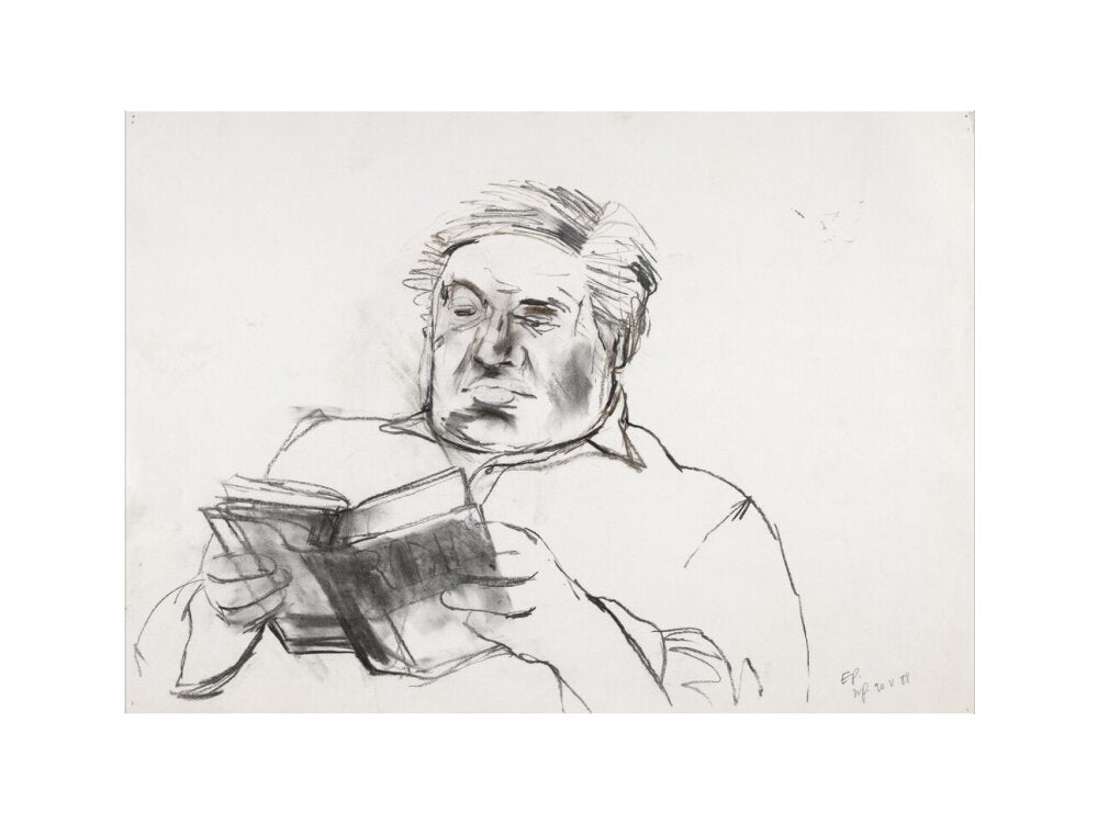 Sir eduardo paolozzi portrait print (art print, extra large, no frame)