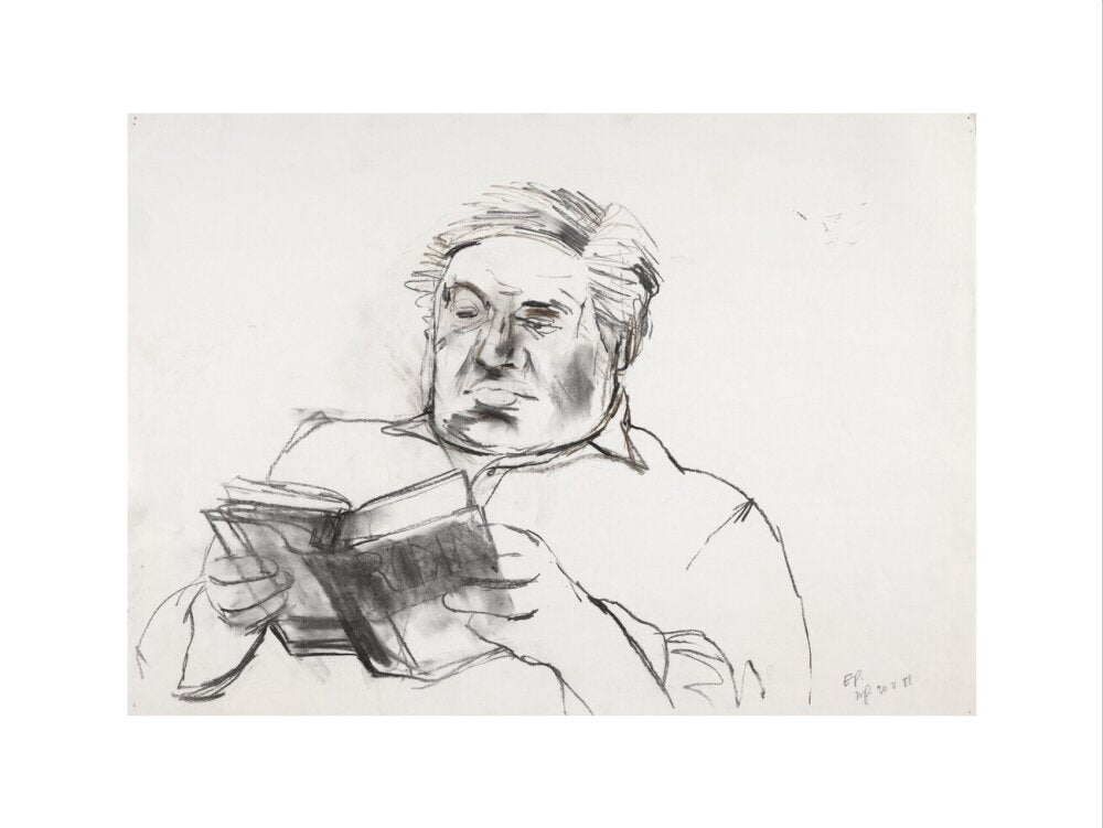 Sir eduardo paolozzi portrait print (art print, medium, no frame)