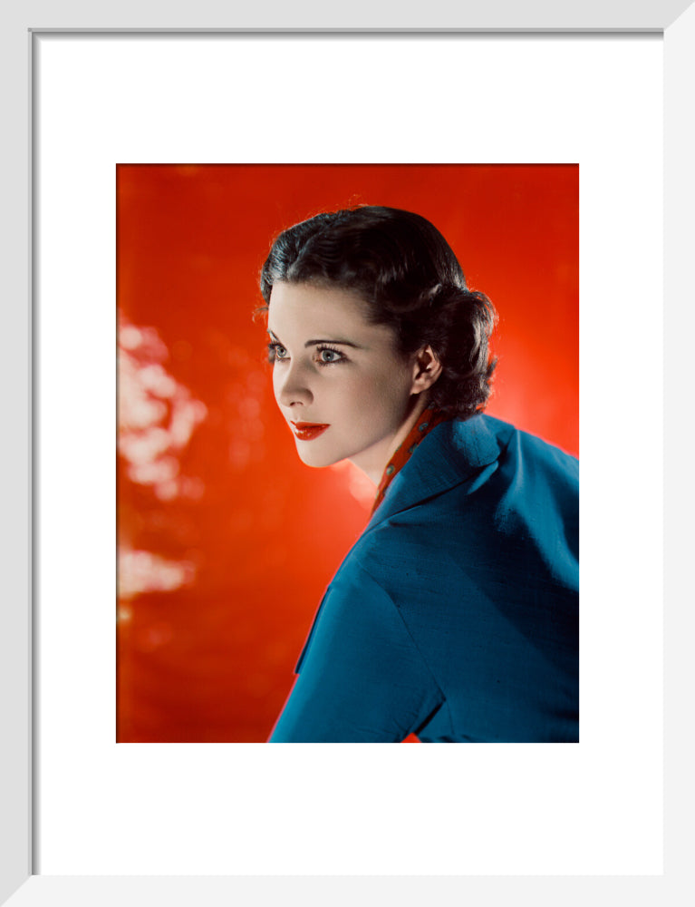Vivien leigh portrait print (art print, small, white frame)