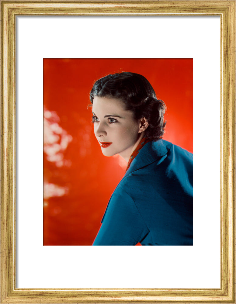 Vivien leigh portrait print (art print, small, gold frame)
