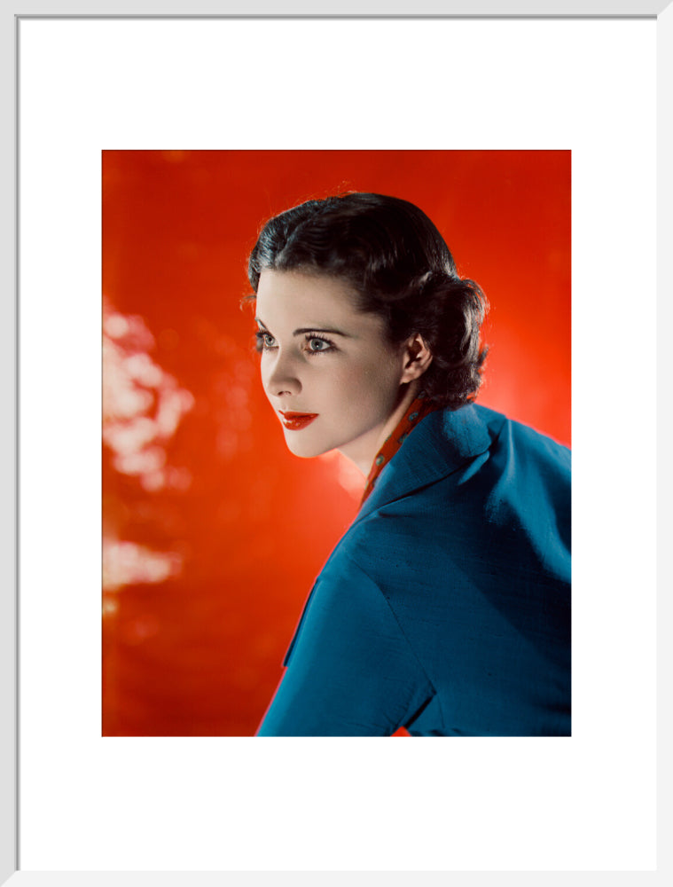 Vivien leigh portrait print (art print, large, white frame)