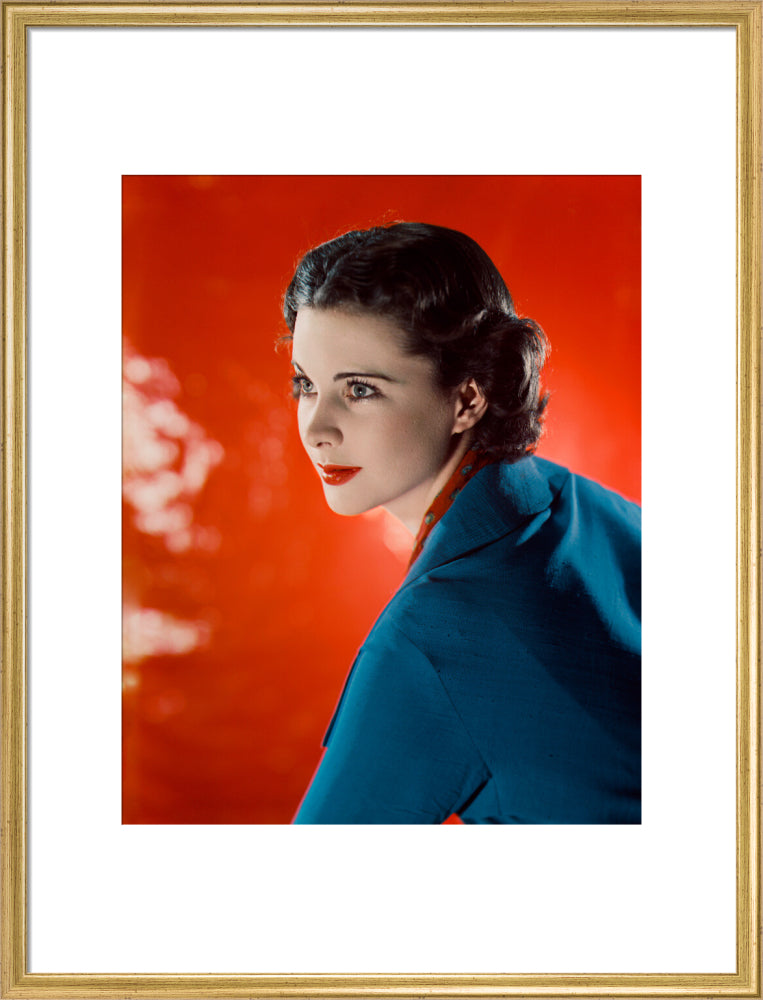 Vivien leigh portrait print (art print, large, gold frame)