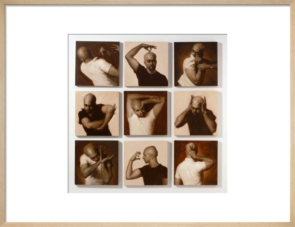 Akram khan portrait print (art print, medium, natural frame)