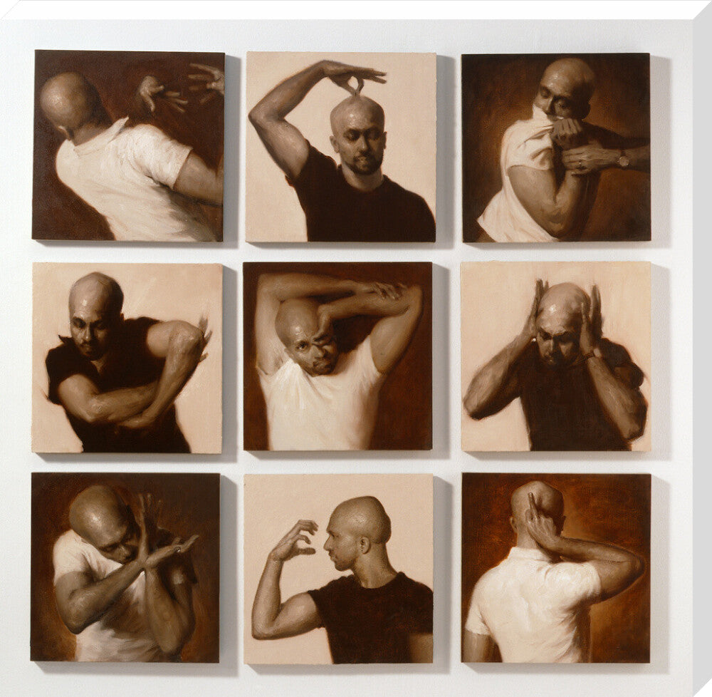 Akram khan portrait print (stretched canvas, extra large, no frame)