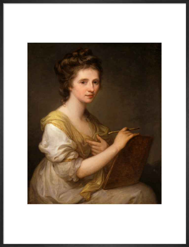 Angelica kauffmann portrait print (art print, large, black frame)