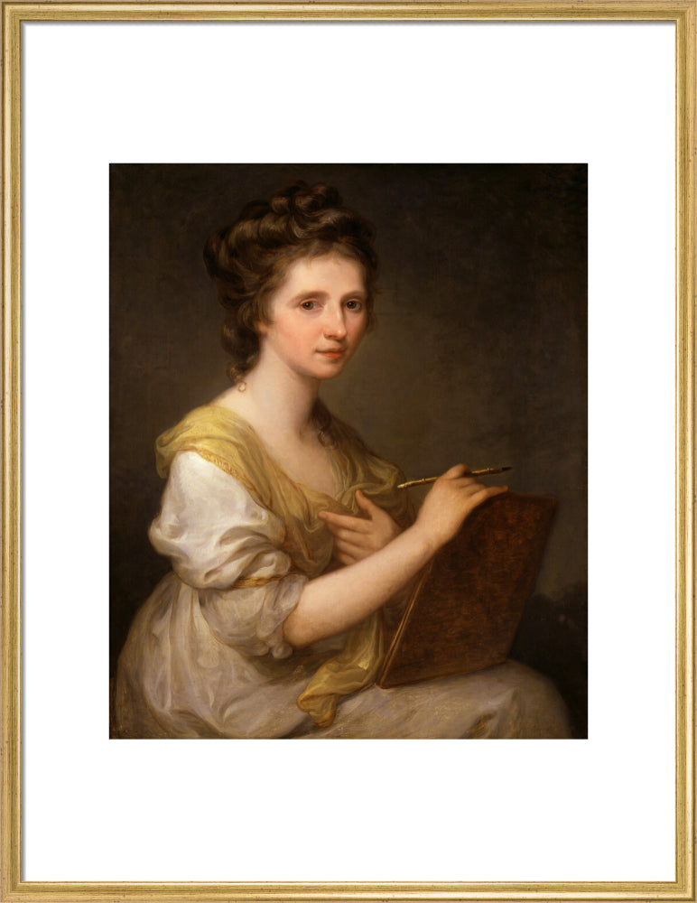 Angelica kauffmann portrait print (art print, large, gold frame)