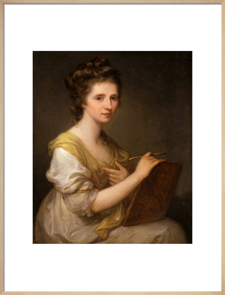 Angelica kauffmann portrait print (art print, large, natural frame)