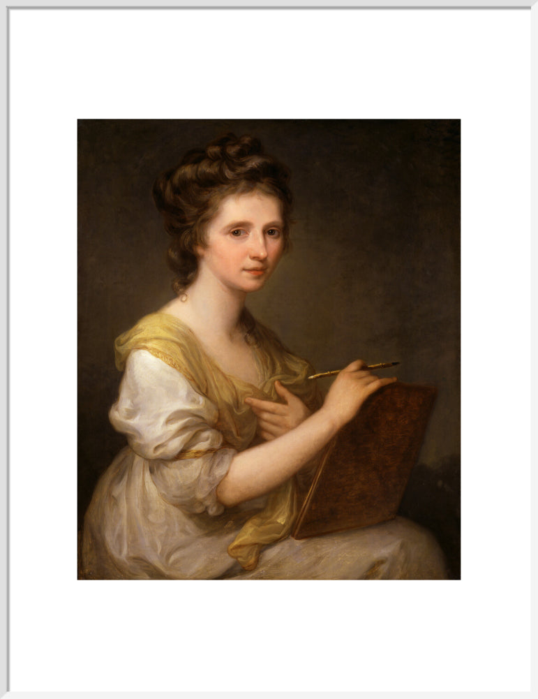 Angelica kauffmann portrait print (art print, extra large, white frame)