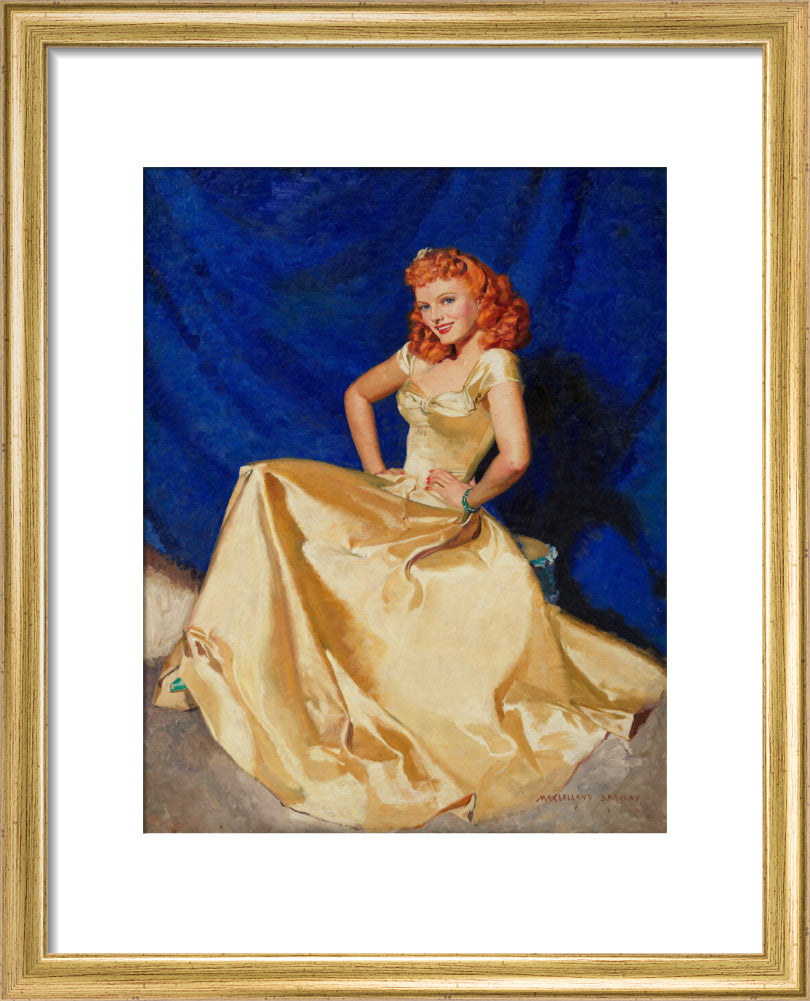 Anna neagle portrait print (art print, small, gold frame)