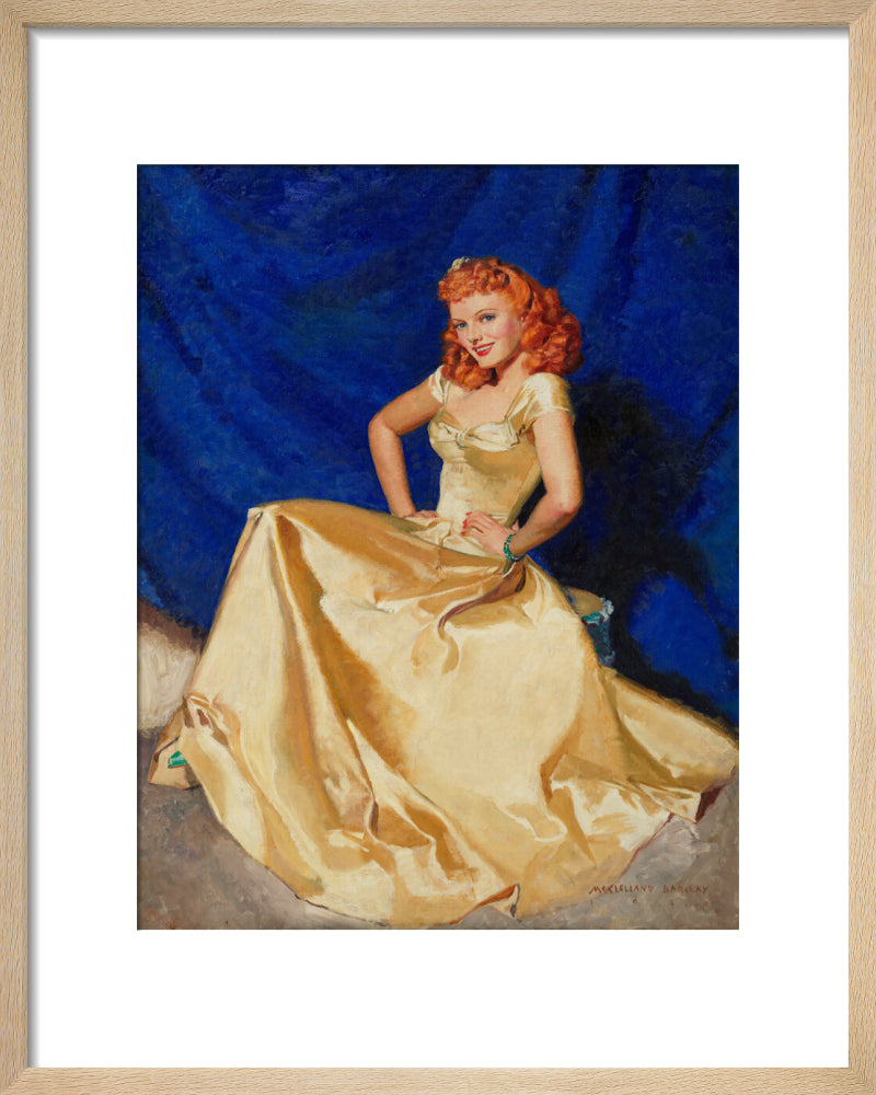 Anna neagle portrait print (art print, small, natural frame)