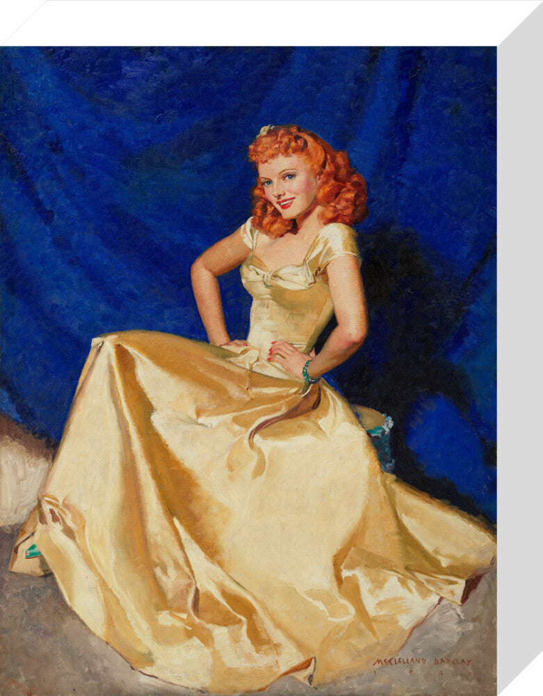Anna neagle portrait print (stretched canvas, small, no frame)