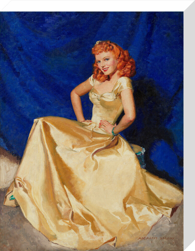 Anna neagle portrait print (stretched canvas, medium, no frame)