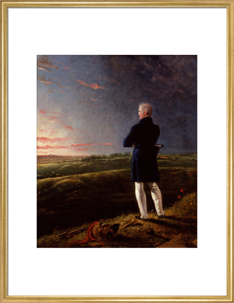 Arthur wellesley, 1st duke of wellington (''a celebrated commander on the retir''d list'') portrait print (art print, large, gold frame)