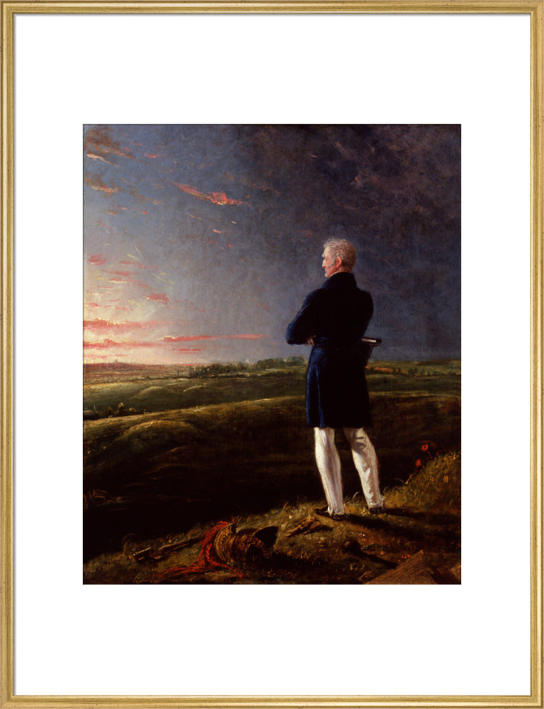 Arthur wellesley, 1st duke of wellington (''a celebrated commander on the retir''d list'') portrait print (art print, extra large, gold frame)