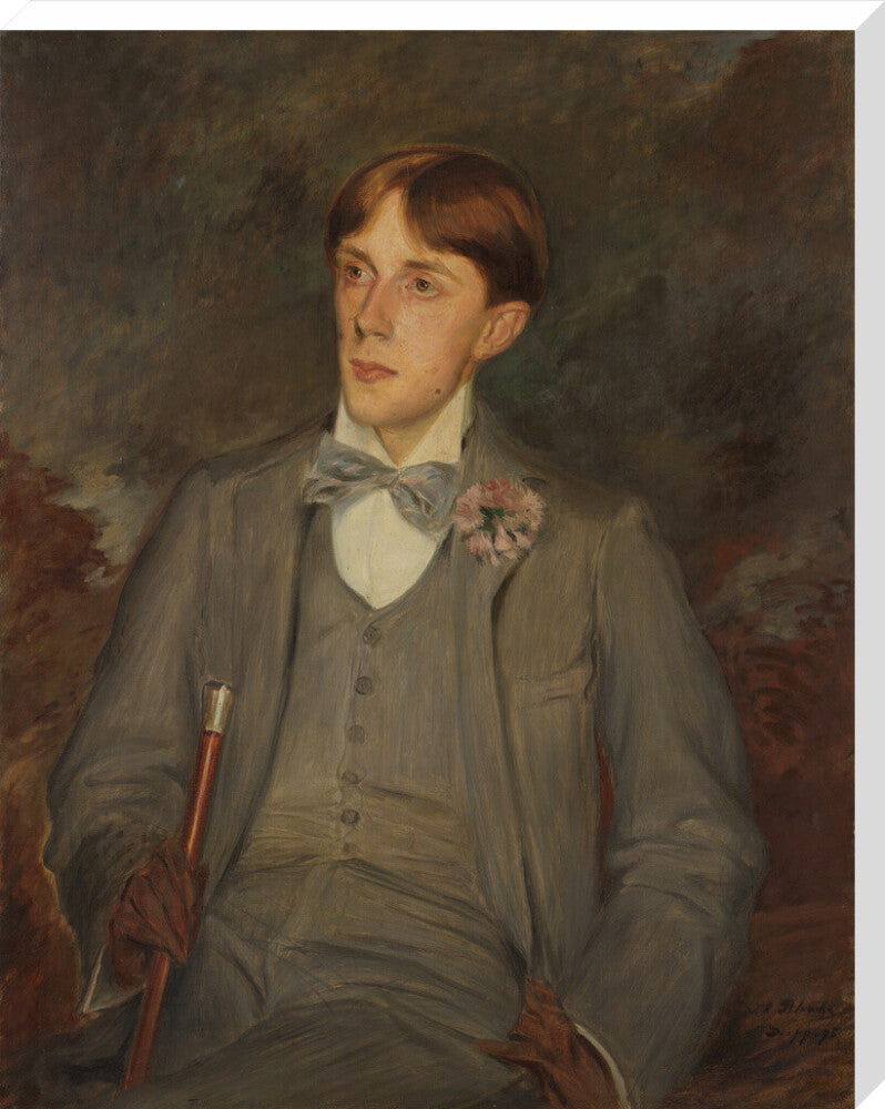 Aubrey beardsley portrait print (stretched canvas, extra large, no frame)