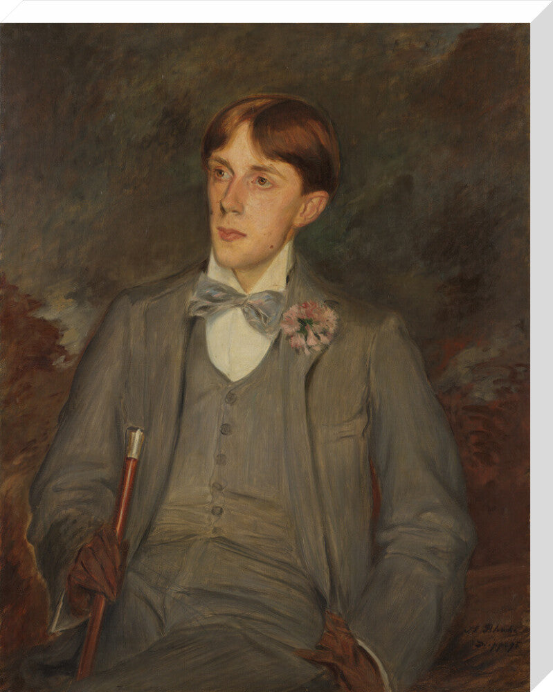 Aubrey beardsley portrait print (stretched canvas, large, no frame)