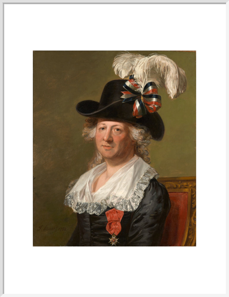 Chevalier d'eon portrait print (art print, extra large, white frame)