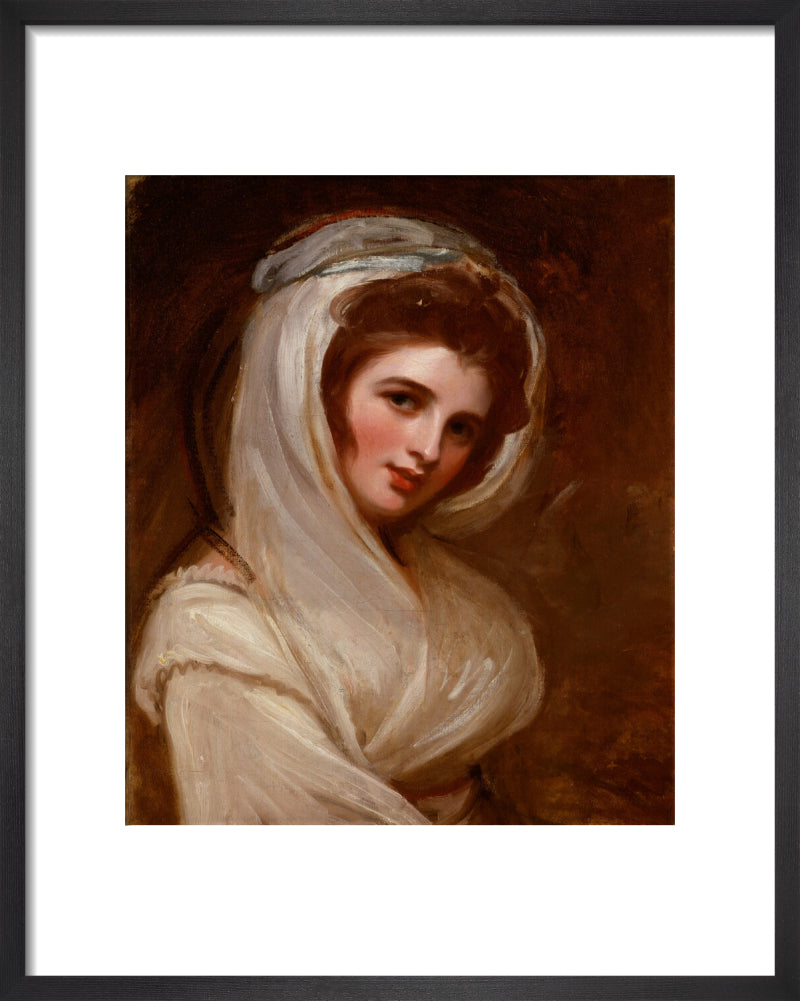 Emma hamilton portrait print (art print, small, black frame)