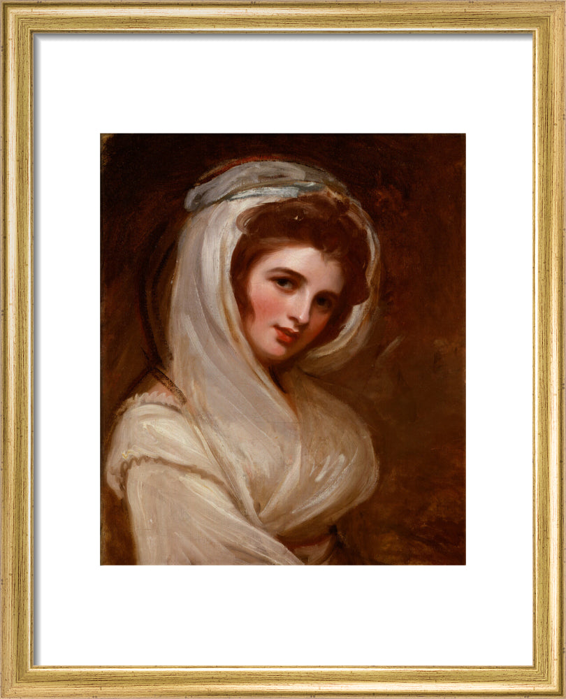 Emma hamilton portrait print (art print, small, gold frame)