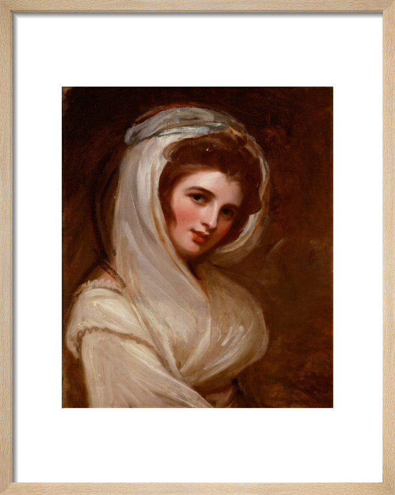 Emma hamilton portrait print (art print, small, natural frame)