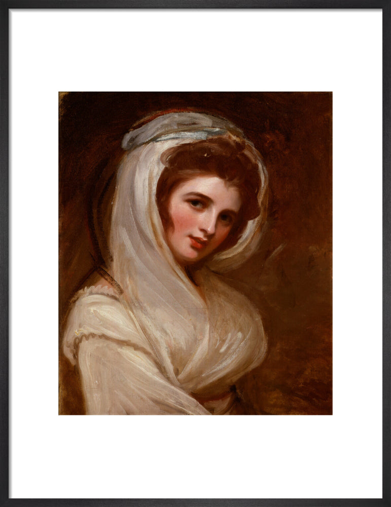 Emma hamilton portrait print (art print, medium, black frame)