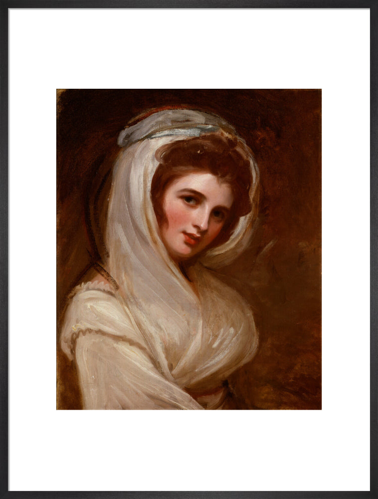 Emma hamilton portrait print (art print, extra large, black frame)