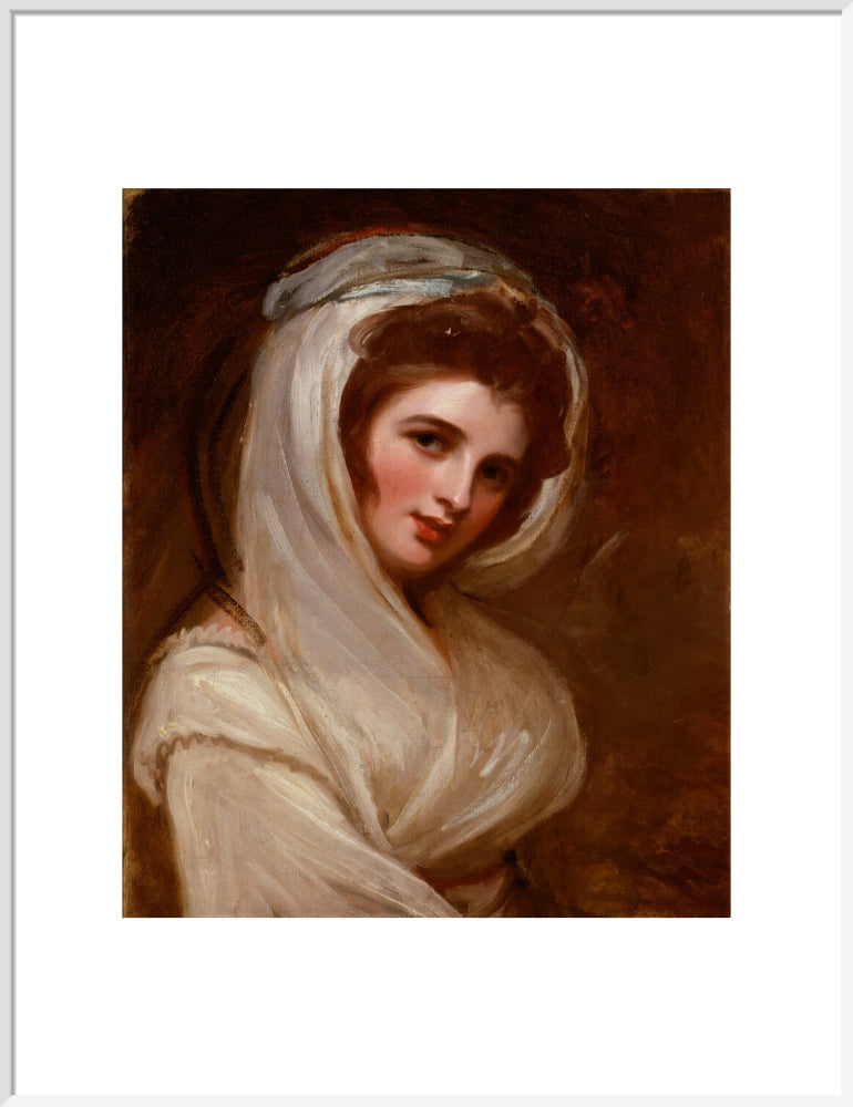 Emma hamilton portrait print (art print, extra large, white frame)