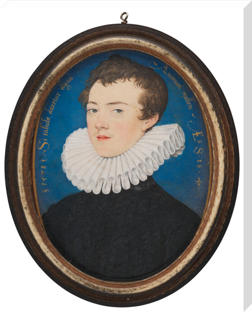 Francis bacon, 1st viscount st alban portrait print (stretched canvas, extra large, no frame)