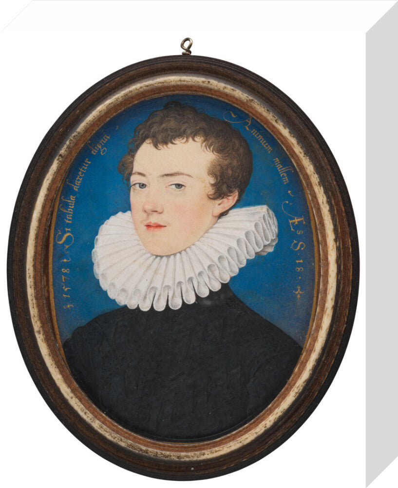 Francis bacon, 1st viscount st alban portrait print (stretched canvas, small, no frame)