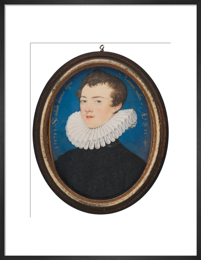 Francis bacon, 1st viscount st alban portrait print (art print, medium, black frame)