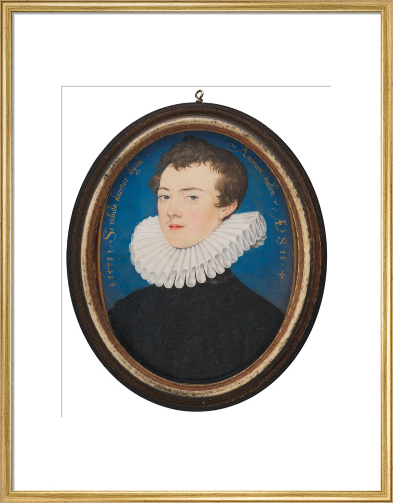 Francis bacon, 1st viscount st alban portrait print (art print, large, gold frame)