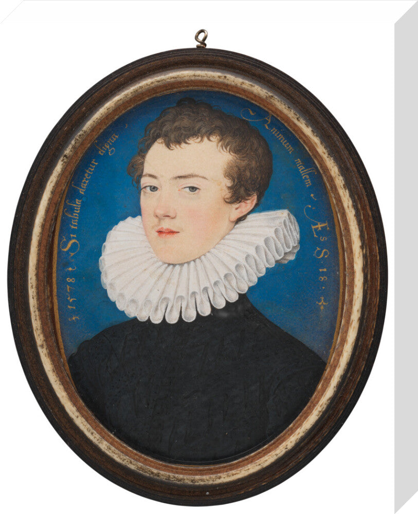 Francis bacon, 1st viscount st alban portrait print (stretched canvas, medium, no frame)