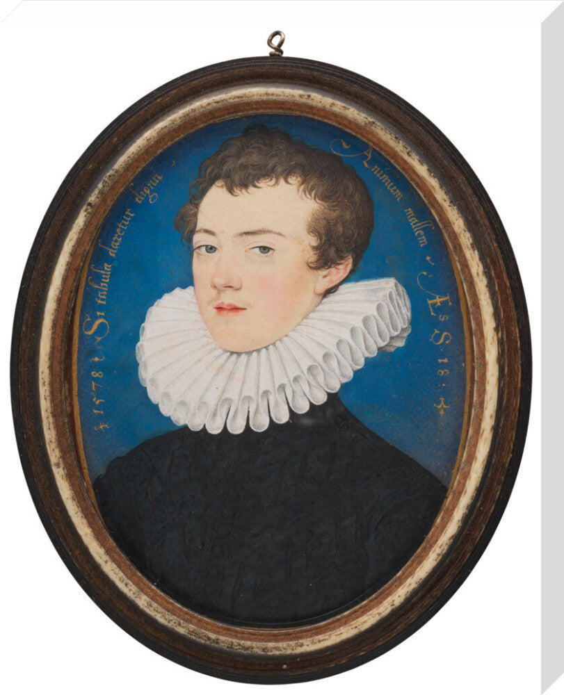 Francis bacon, 1st viscount st alban portrait print (stretched canvas, large, no frame)