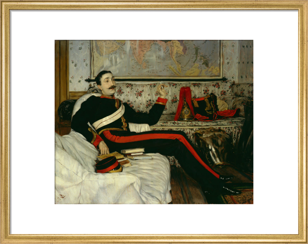 Frederick burnaby portrait print (art print, medium, gold frame)