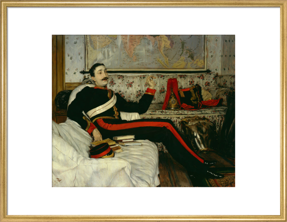 Frederick burnaby portrait print (art print, large, gold frame)