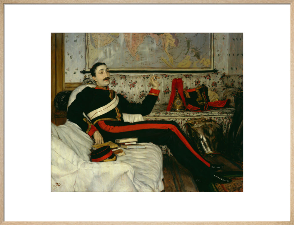 Frederick burnaby portrait print (art print, large, natural frame)