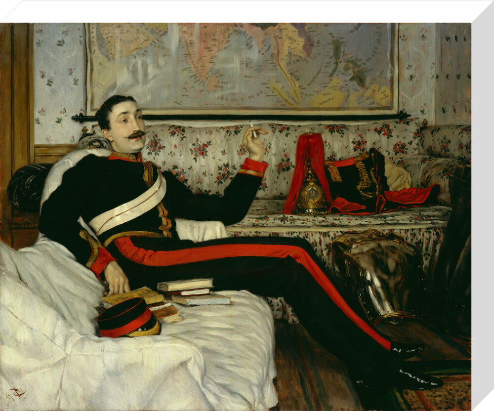 Frederick burnaby portrait print (stretched canvas, medium, no frame)