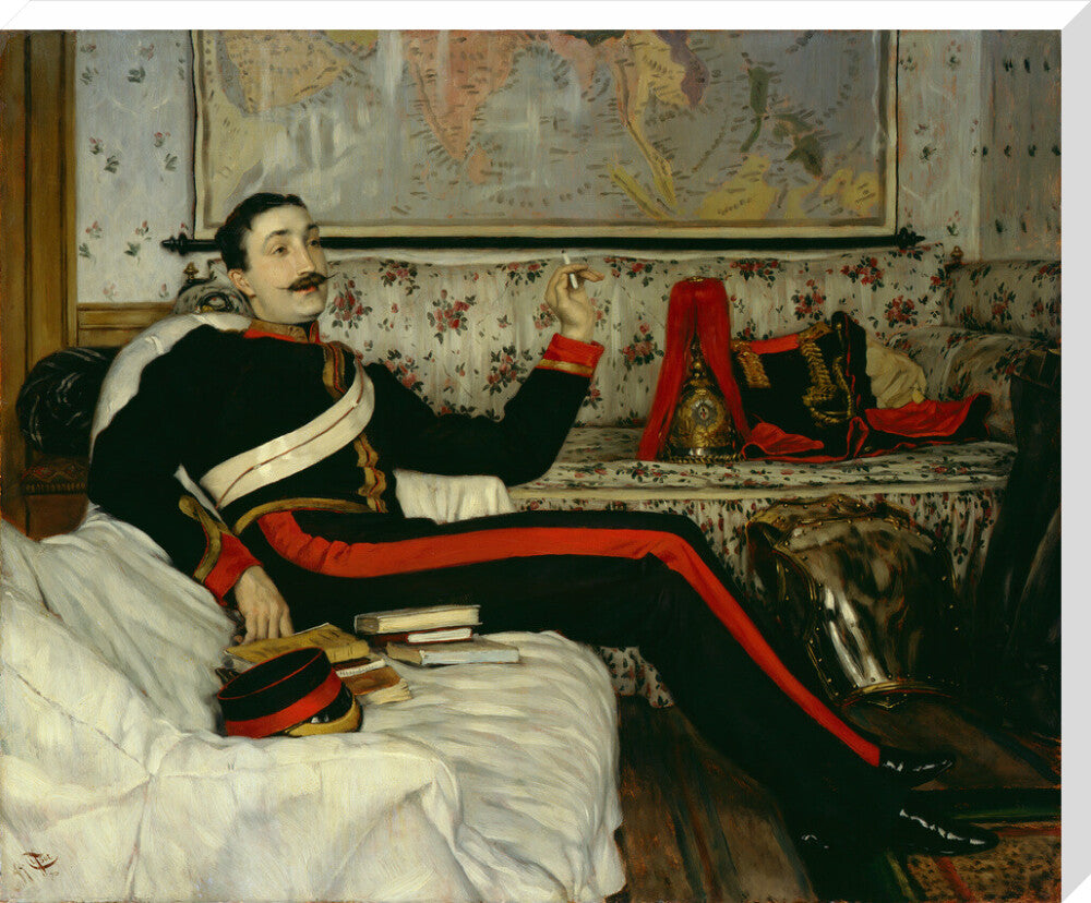 Frederick burnaby portrait print (stretched canvas, extra large, no frame)